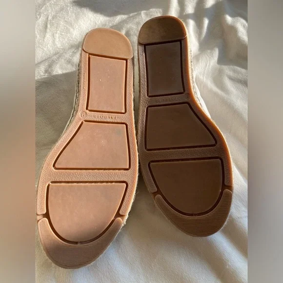 Talbots Quilted Leather Espadrille Flats | Size 9 | Black & White Slip-On - Picture 7 of 9